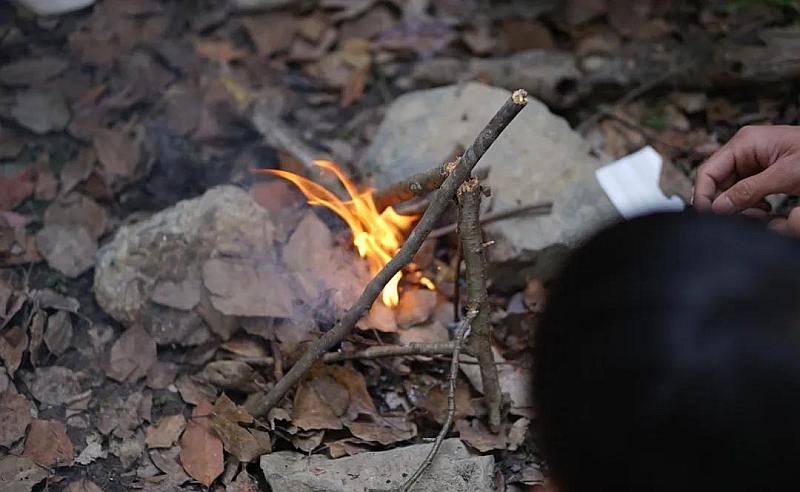 {捕魚機}(形容野外求生的四字成语)